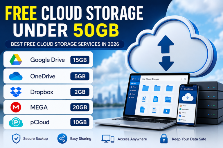Free cloud storage under 50GB with popular cloud storage services