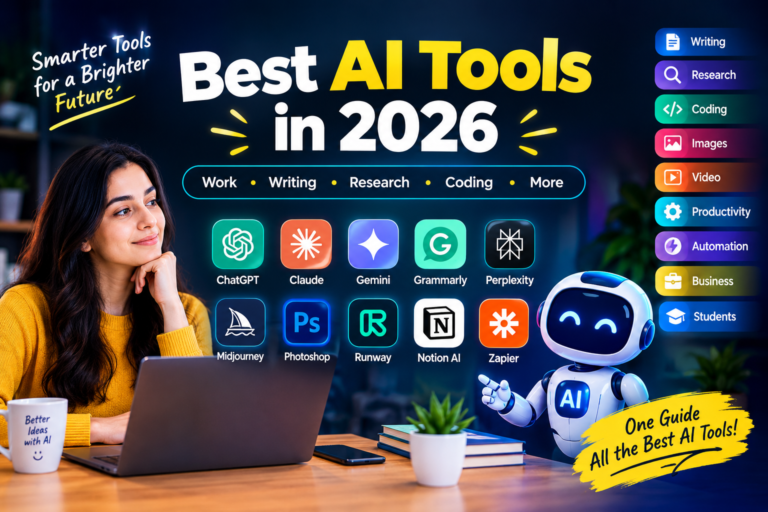 Best AI Tools in 2026: Top AI Tools for Work, Writing, Research, Coding & More