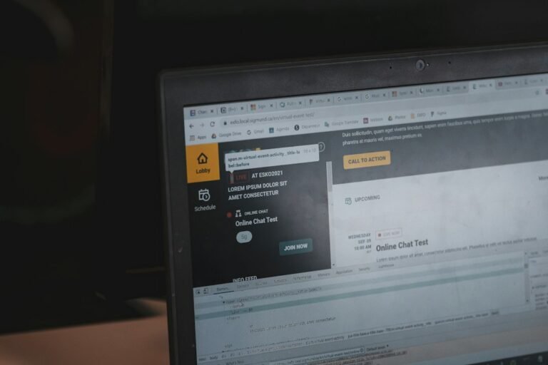 Feedbuzzard code explained with a computer monitor showing website code